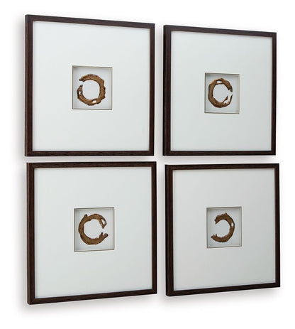 Dallbourne - Wall Art Set (Set of 4) - White / Gold Finish by Ashley – view 4