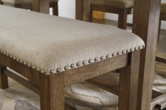 Moriville - Double UPH Bench  - Beige by Ashley – view 2