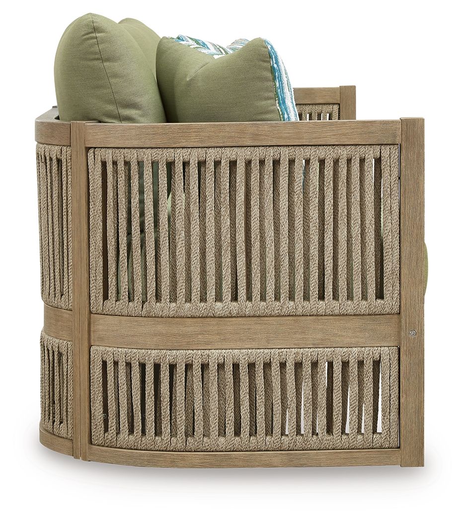 Serena Shores - Sofa With Cushion - Beige / Green by Ashley – view 3