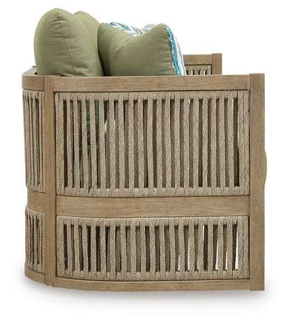 Serena Shores - Sofa With Cushion - Beige / Green by Ashley – view 3