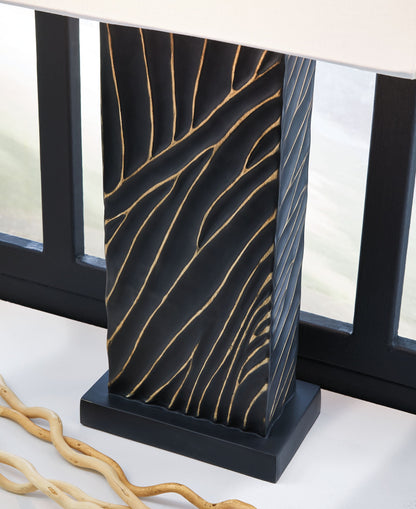 Bartlen - Poly Table Lamp - Black / Gold Finish by Ashley – view 3