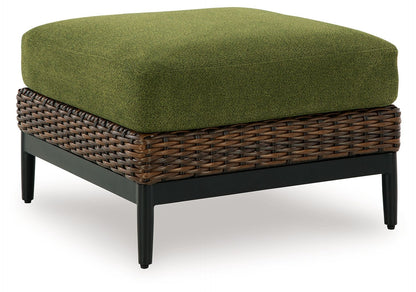 Horizon Hall - Ottoman With Cushion - Brown / Green by Ashley – Ottomans