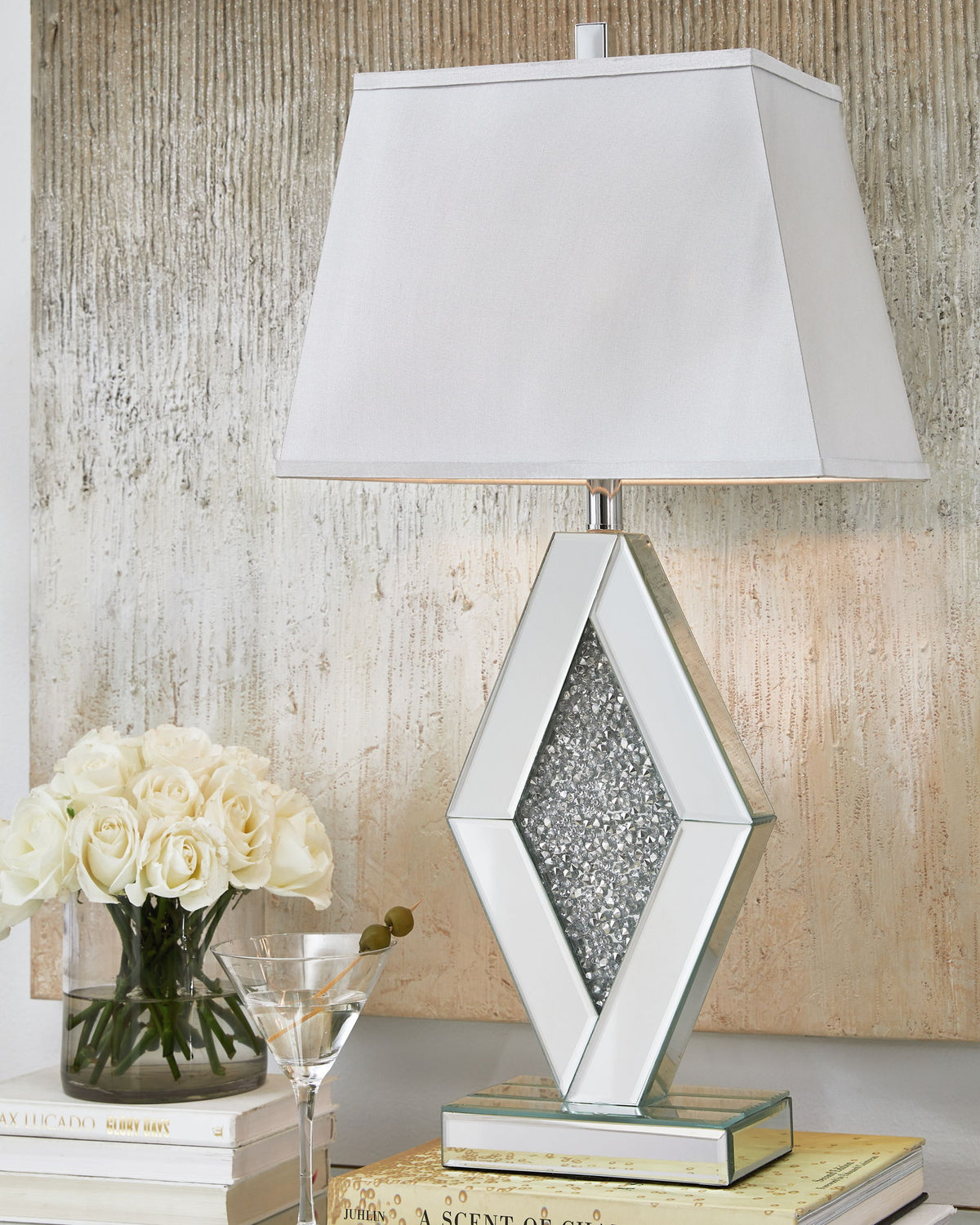 Prunella - Mirror Table Lamp - Silver Finish by Ashley – view 3