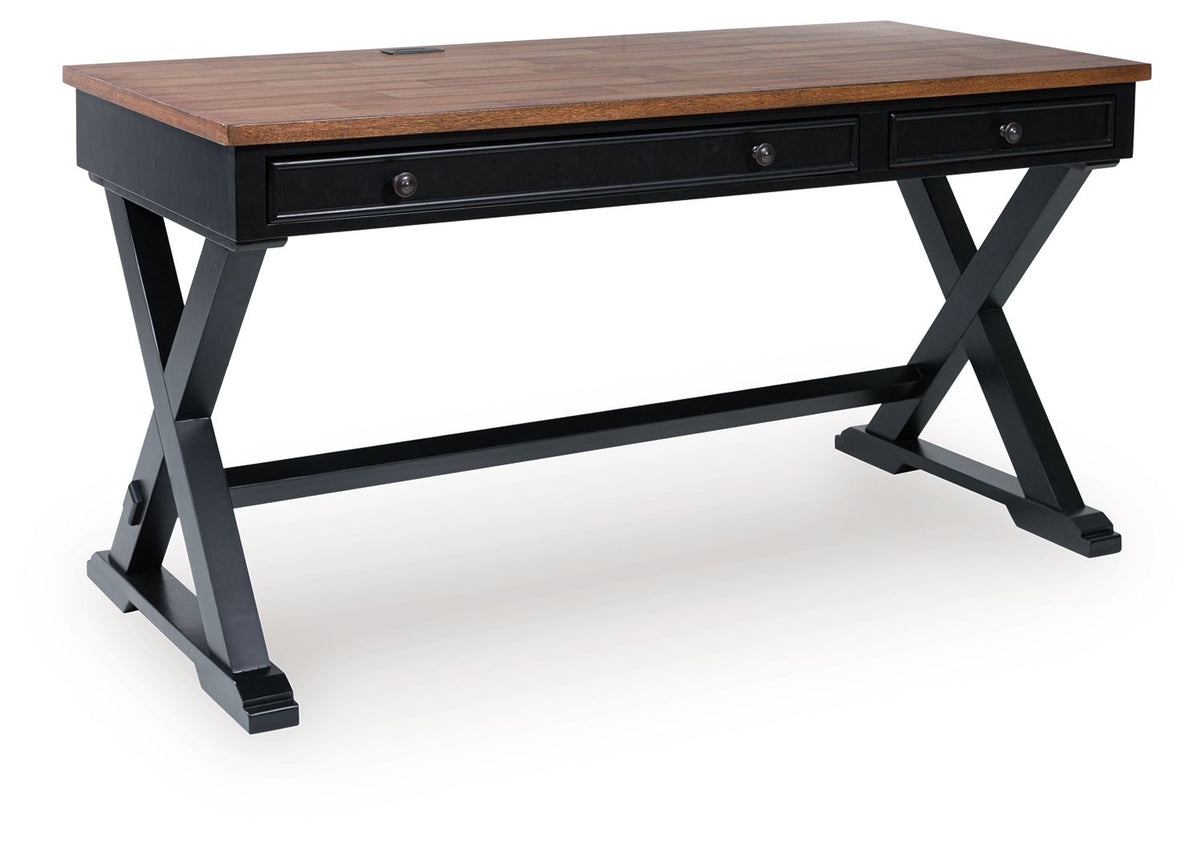 Wildenauer - Home Office Desk - Brown / Black by Ashley – Writing Desks
