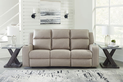Lavenhorne - Reclining Sofa With Drop Down Table - Pebble by Ashley – view 4