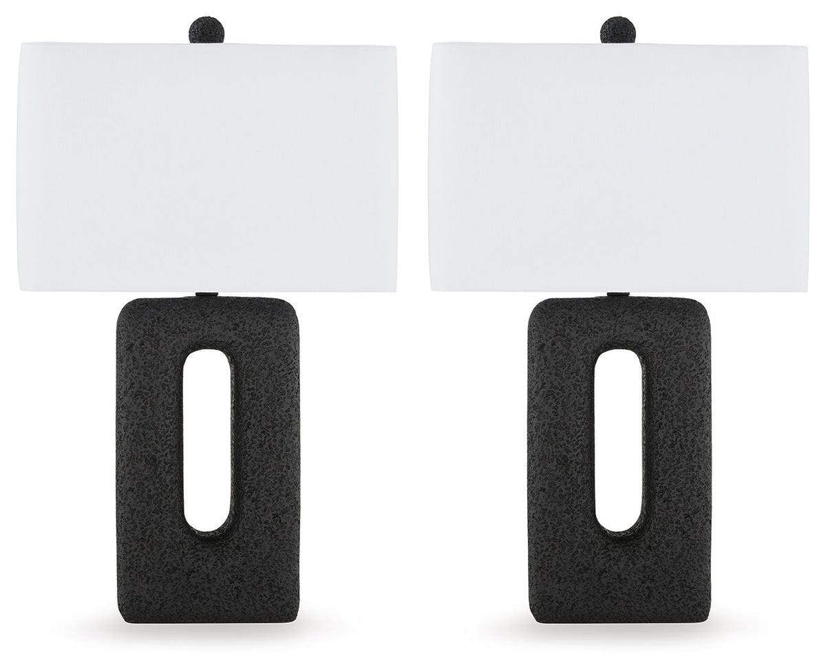 Wimmings - Poly Table Lamp (Set of 2) - Black by Ashley – Table Lamps