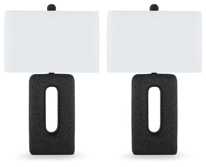 Wimmings - Poly Table Lamp (Set of 2) - Black by Ashley – Table Lamps