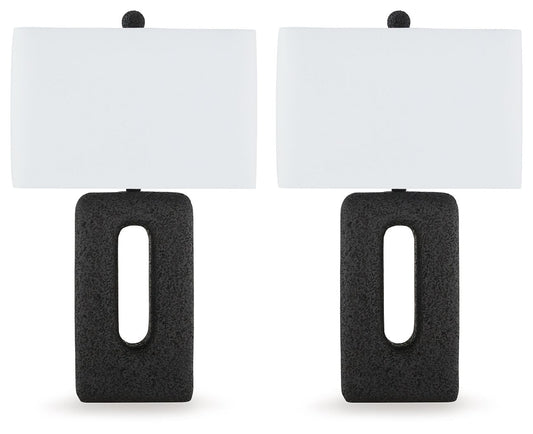 Wimmings - Poly Table Lamp (Set of 2) - Black by Ashley – Table Lamps