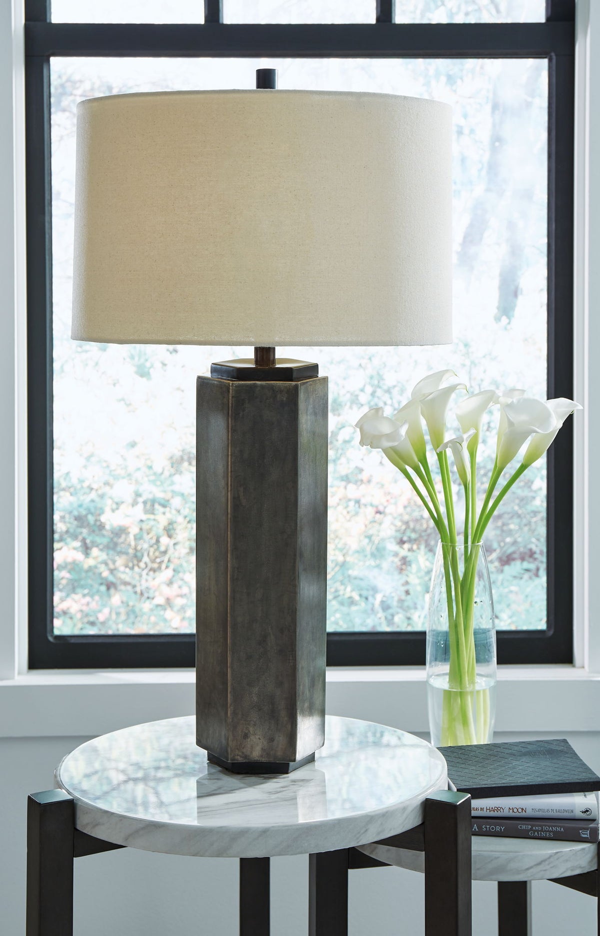 Dirkton - Metal Table Lamp  - Antique Pewter Finish by Ashley – view 3