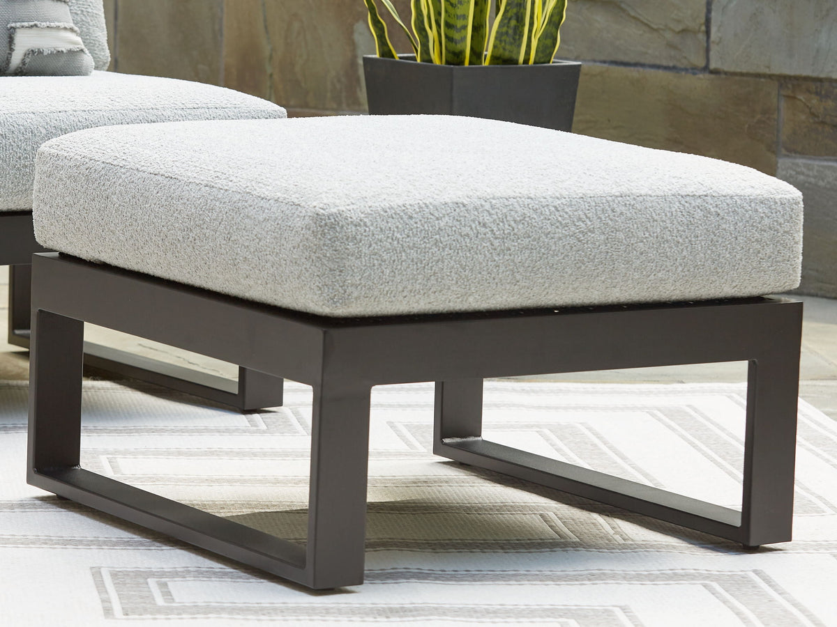 Beachloft - Ottoman With Cushion - Black / Gray by Ashley – view 3