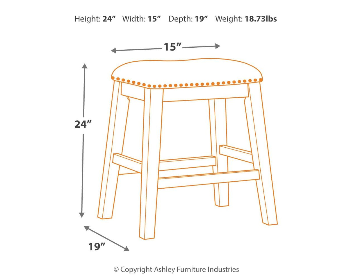 Caitbrook - Upholstered Stool (Set of 2) - Gray by Ashley – view 4