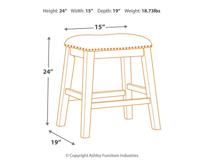 Caitbrook - Upholstered Stool (Set of 2) - Gray by Ashley – view 4