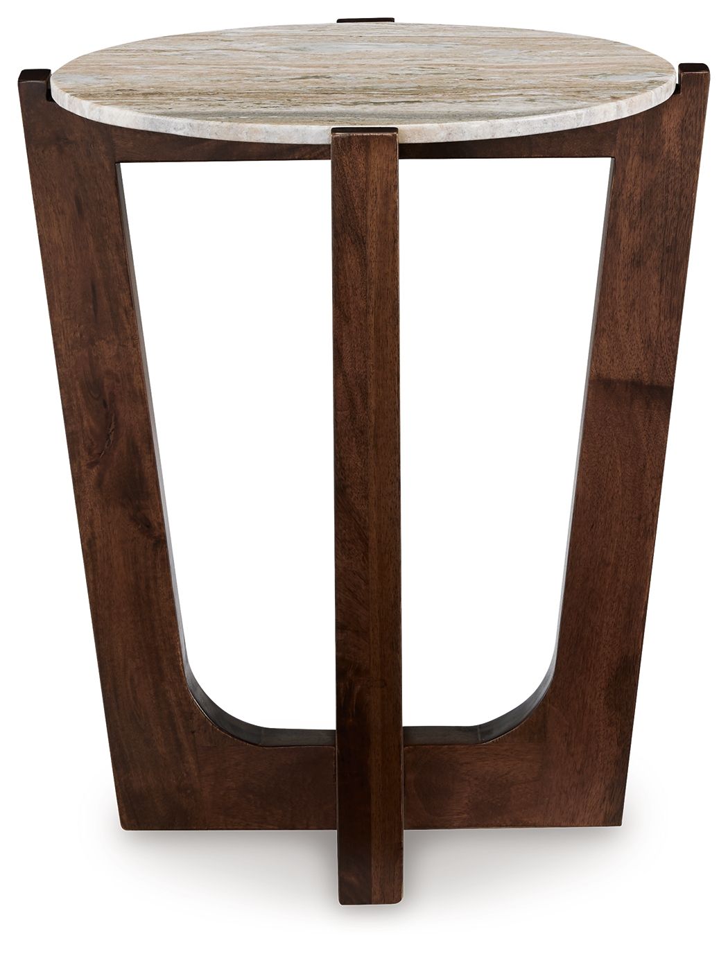 Tanidore - Round End Table - Warm Brown by Ashley – view 3