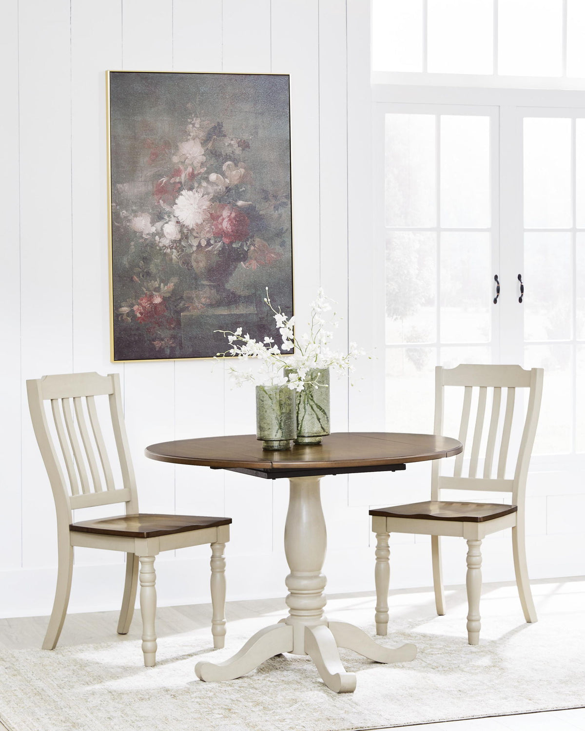 Wirloni - Dining Room Side Chair (Set of 2) - Antique White / Brown by Ashley – view 4