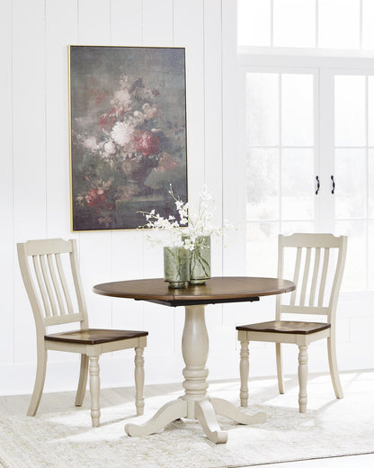 Wirloni - Dining Room Side Chair (Set of 2) - Antique White / Brown by Ashley – view 4