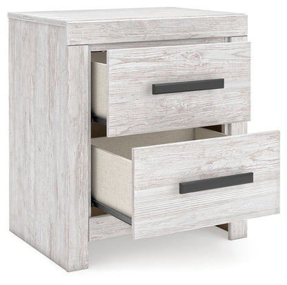 Cayboni - Two Drawer Night Stand - Whitewash by Ashley – view 3