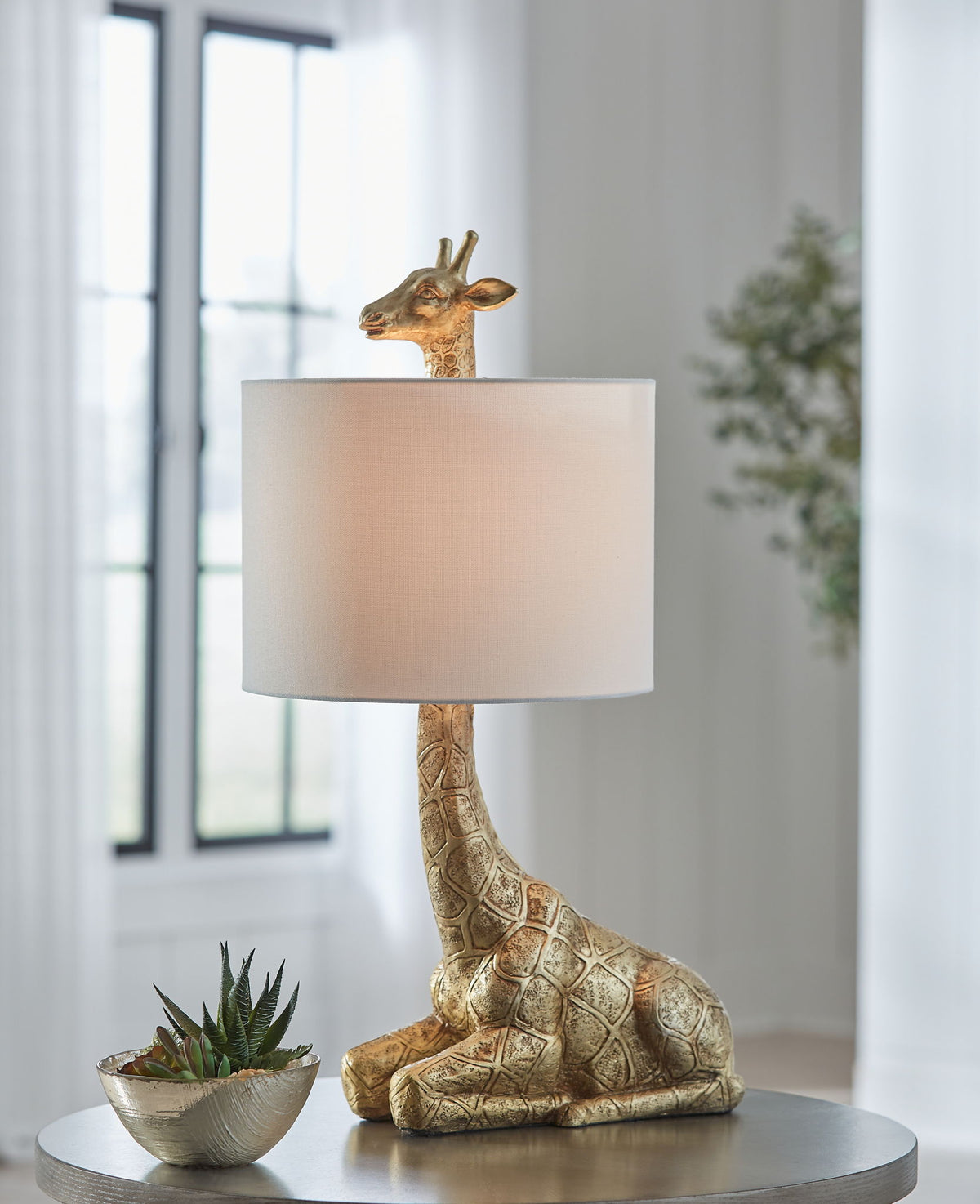 Ferrison - Poly Table Lamp - Gold Finish by Ashley – view 3
