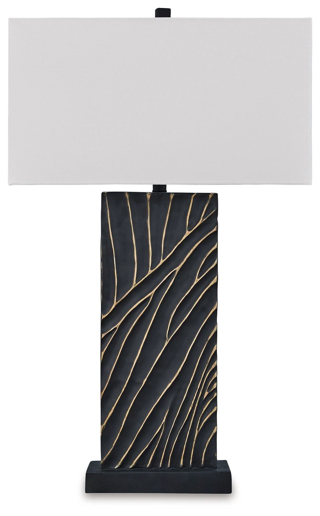 Bartlen - Poly Table Lamp - Black / Gold Finish by Ashley – Table Lamps