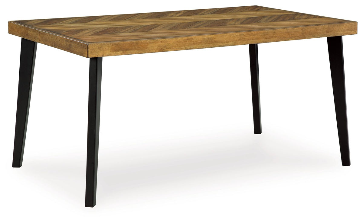 Blondon - Rectangular Drm Table Set (Set of 7) - Brown / Black by Ashley – view 4