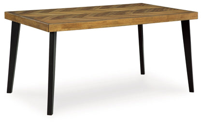 Blondon - Rectangular Drm Table Set (Set of 7) - Brown / Black by Ashley – view 4
