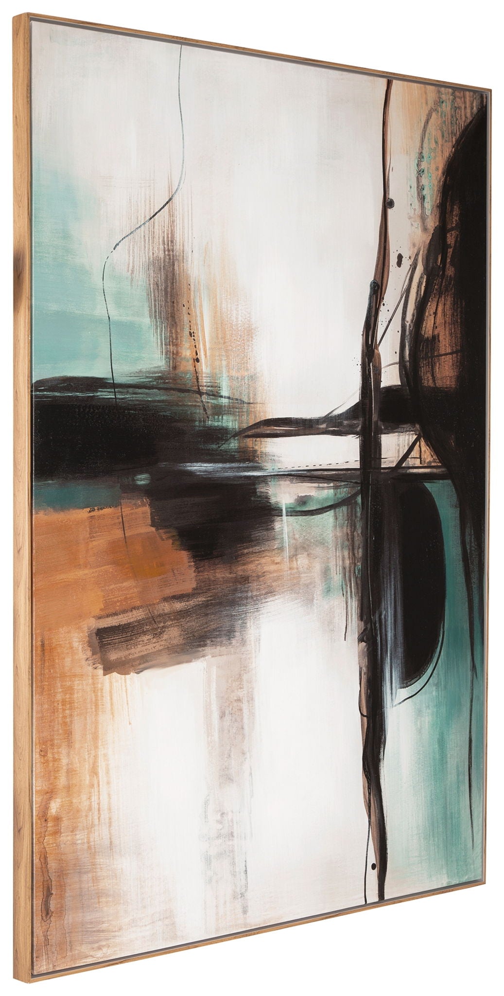 Brunonia - Wall Art - Teal / Orange / Black by Ashley – view 3