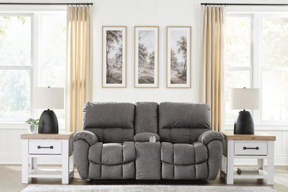 Bakerstein - Power Reclining Loveseat/Console/Adjustable Headrest - Galaxy by Ashley – view 2