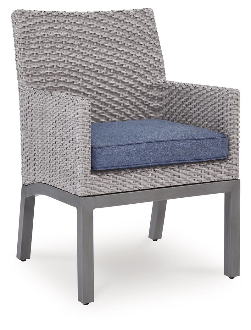 Half Moon Beach - Arm Chair With Cushion (Set of 2) - Blue / Gray by Ashley – view 3