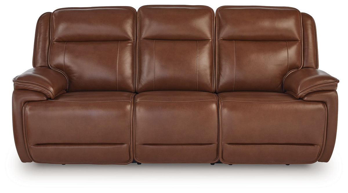 Healy Pier - Power Reclining Sofa / Adj Headrest - Chocolate by Ashley – view 3