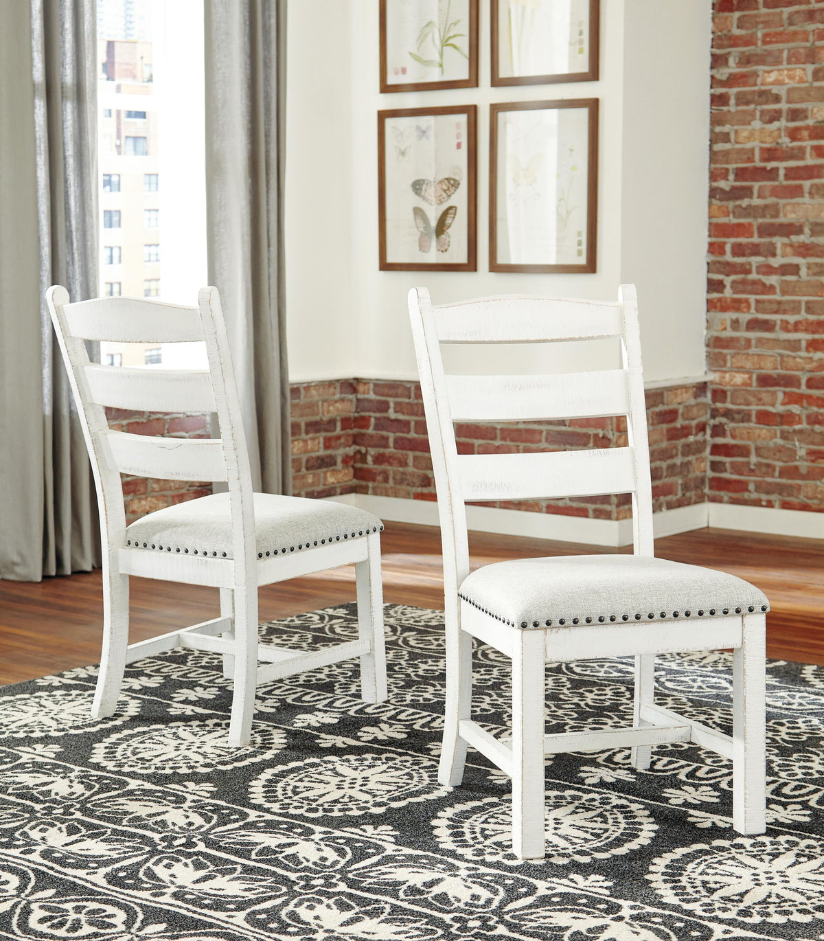 Valebeck - Dining UPH Side Chair (Set of 2) - Beige / White by Ashley – view 3