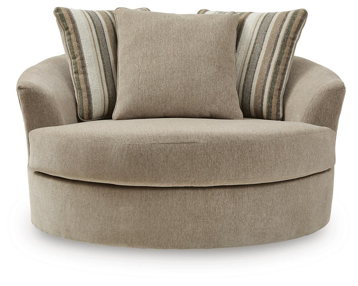 Linenhause - Oversized Swivel Accent Chair - Dune – view 3
