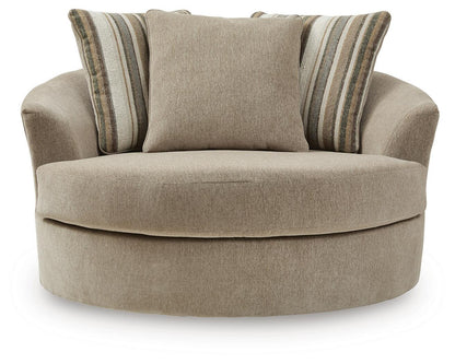 Linenhause - Oversized Swivel Accent Chair - Dune – view 3