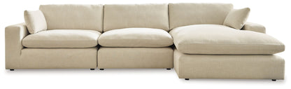 Elyza - 4 Pc. - Right Arm Facing Corner Chaise 3 Pc Sectional, Ottoman - Linen – view 4