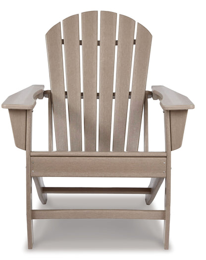 Sundown Treasure - 2 Pc. - Adirondack Chair And Ottoman - Driftwood by Ashley – view 3