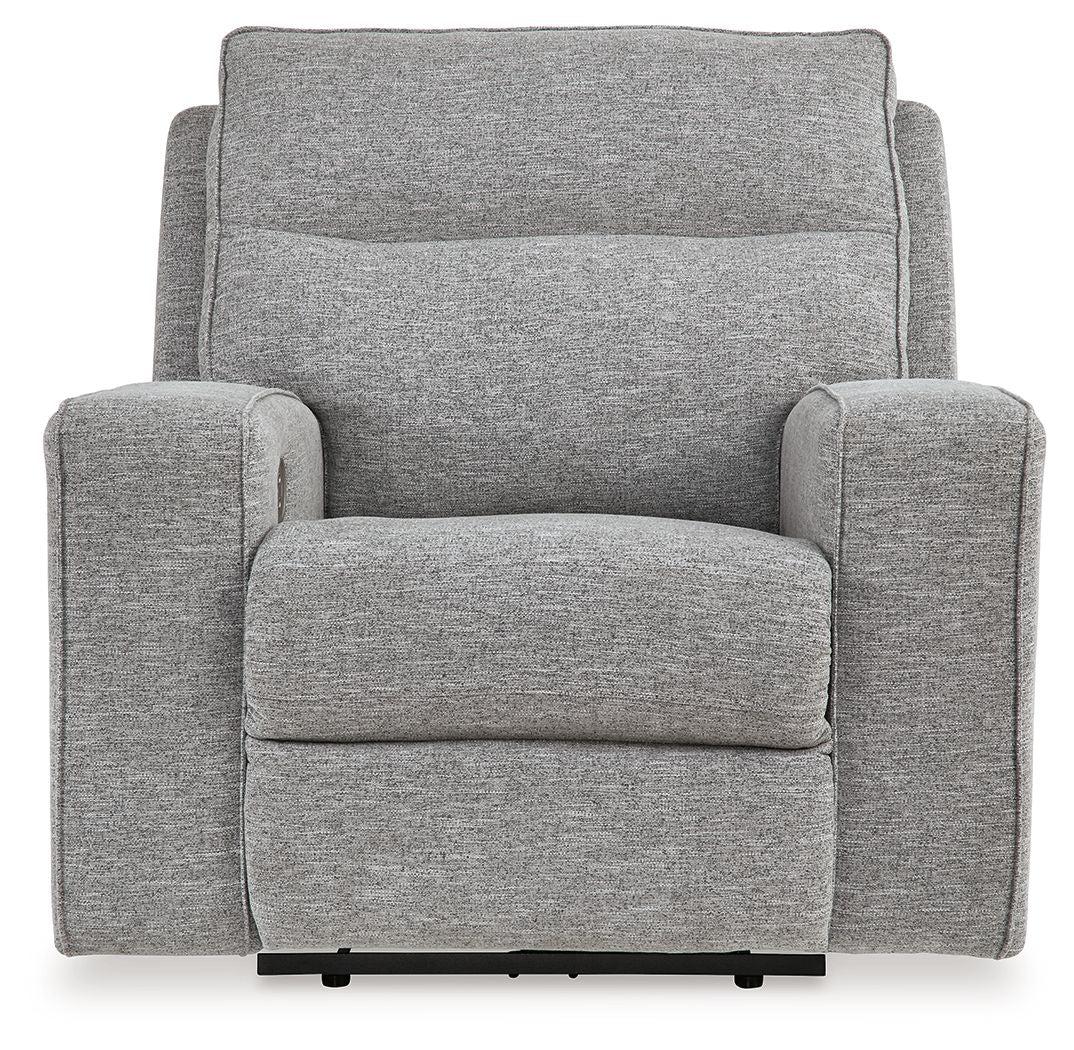 Biscoe - Power Recliner /Adj Headrest - Pewter by Ashley – view 4