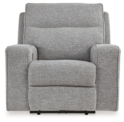 Biscoe - Power Recliner /Adj Headrest - Pewter by Ashley – view 4