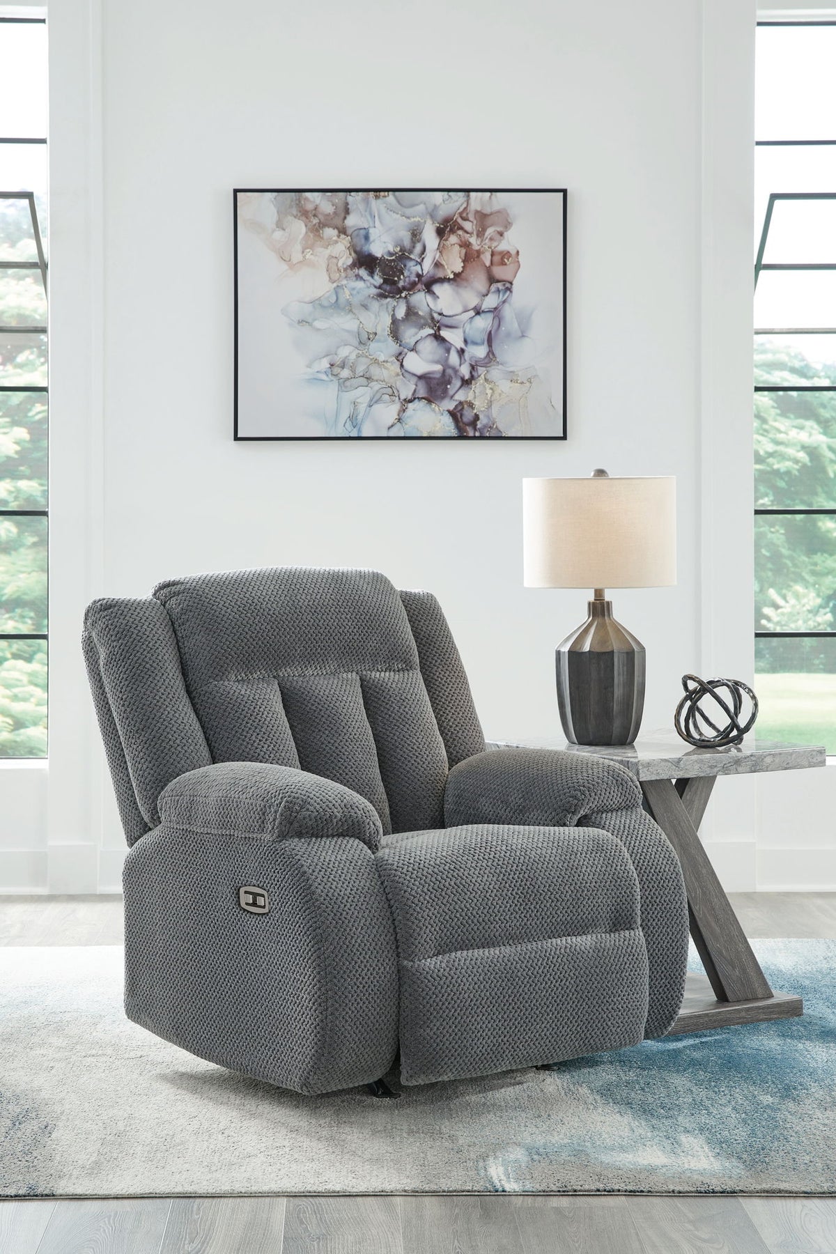 Observation - Power Rocker Recliner - Steel by Ashley – view 4