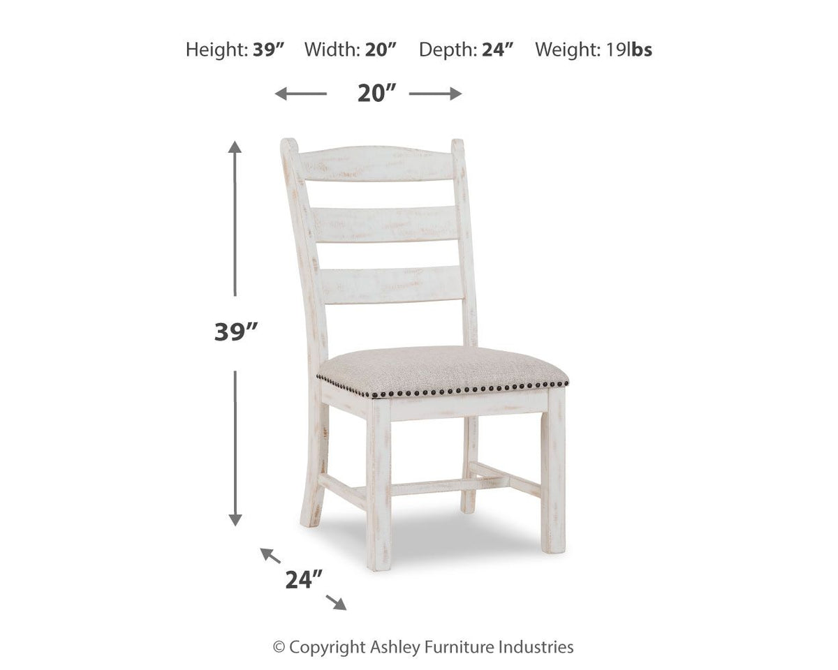 Valebeck - Dining UPH Side Chair (Set of 2) - Beige / White by Ashley – view 4
