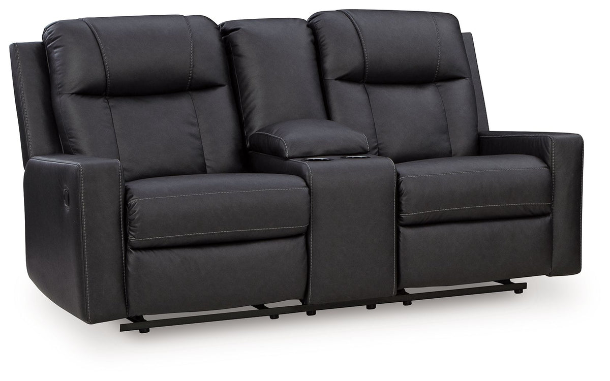 Mackmenville - Double Reclining Loveseat With Console – Reclining Loveseats