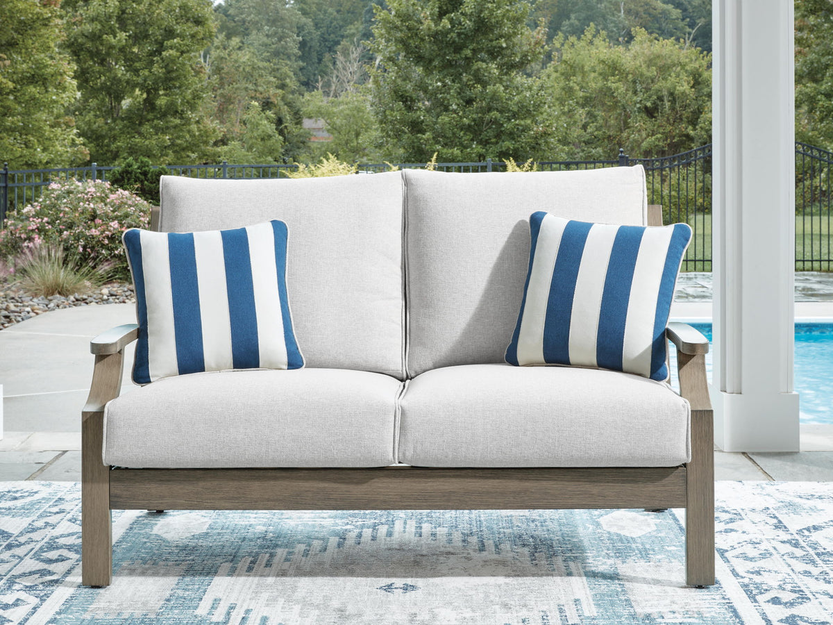 Rainier Ranch - Loveseat With Cushion - Brown / Beige by Ashley – view 3