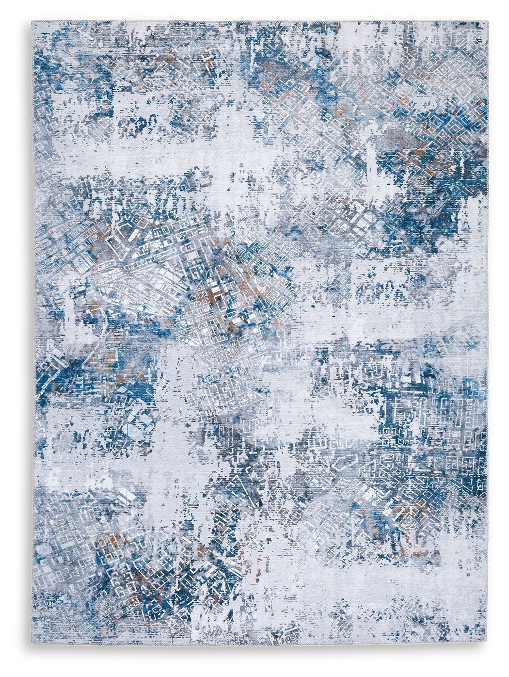 Garyard - 5' x 7' Rug - Blue Multi by Ashley – Washable Rugs