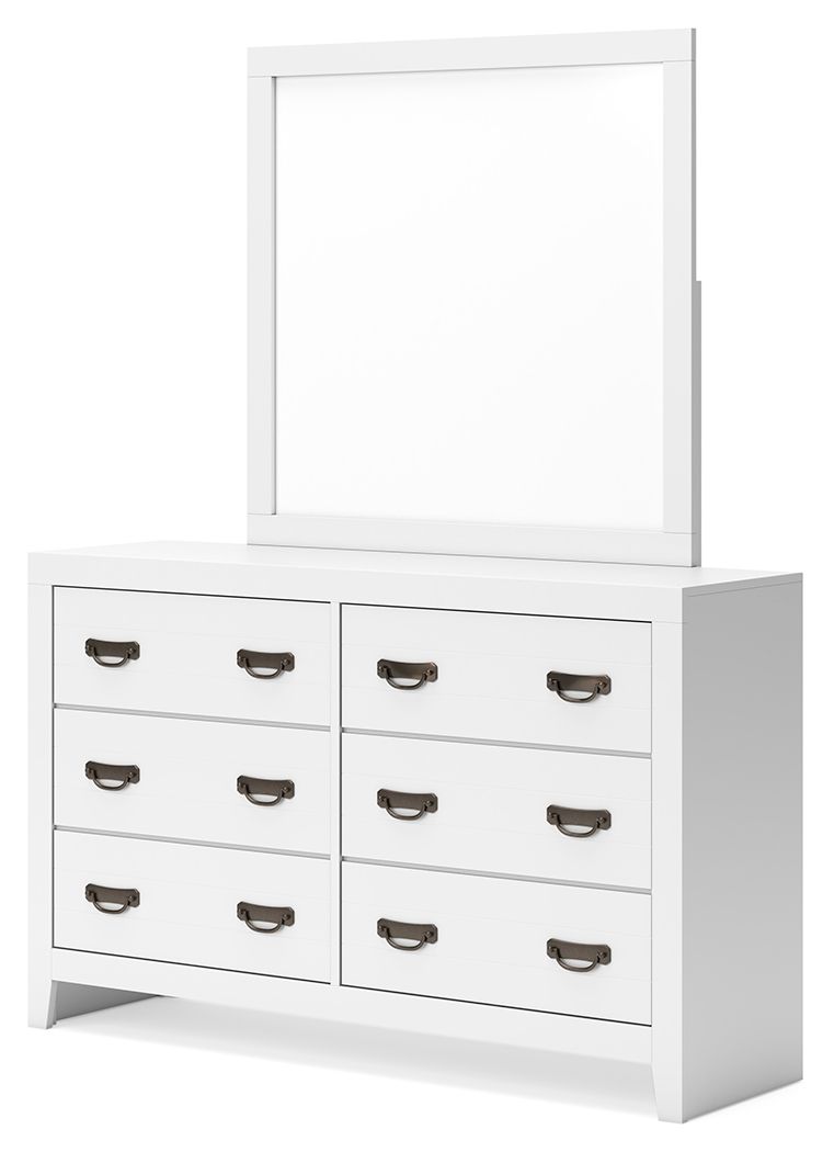 Binterglen - Dresser And Mirror - White by Ashley – view 3