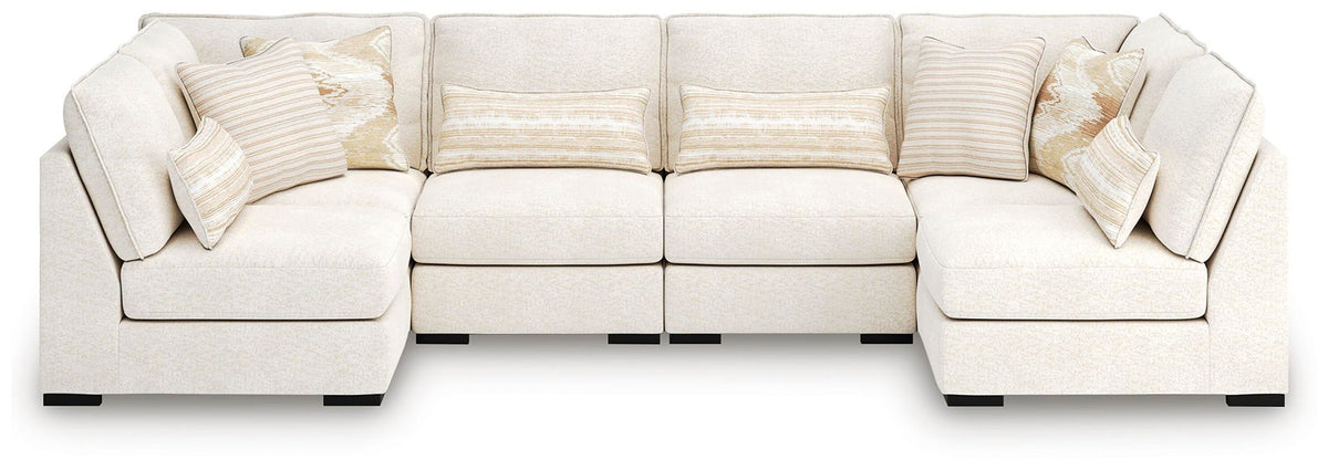 Donelson Creek - 6-Piece Sectional - Vanilla – Stationary Sectionals