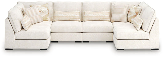 Donelson Creek - 6-Piece Sectional - Vanilla – Stationary Sectionals