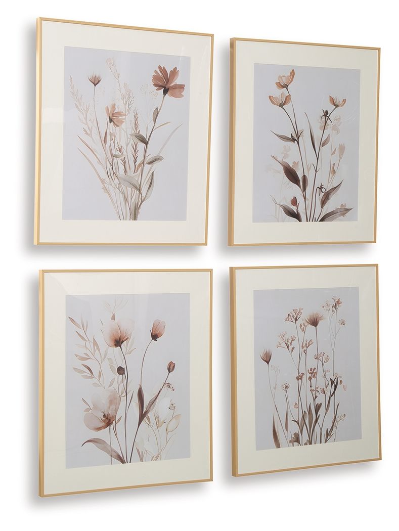 Chettings - Wall Art Set (Set of 4) - Beige / Gray / Blush by Ashley – view 3