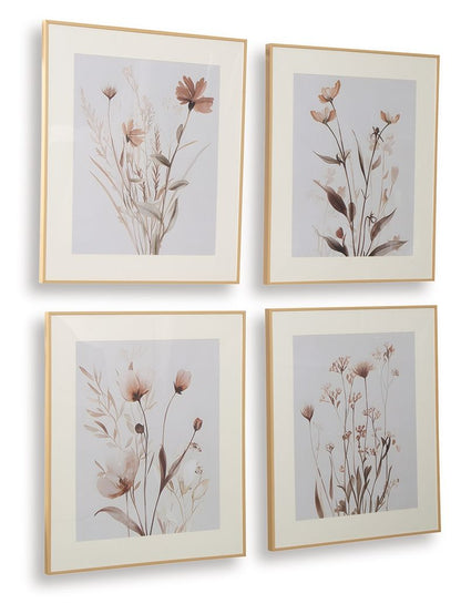 Chettings - Wall Art Set (Set of 4) - Beige / Gray / Blush by Ashley – view 3