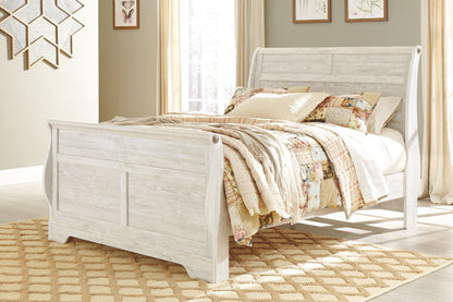 Willowton - Queen Sleigh Bed - Whitewash by Ashley – view 2