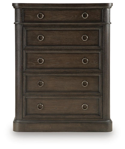 Wickenger - Five Drawer Chest - Dark Brown by Ashley – view 4