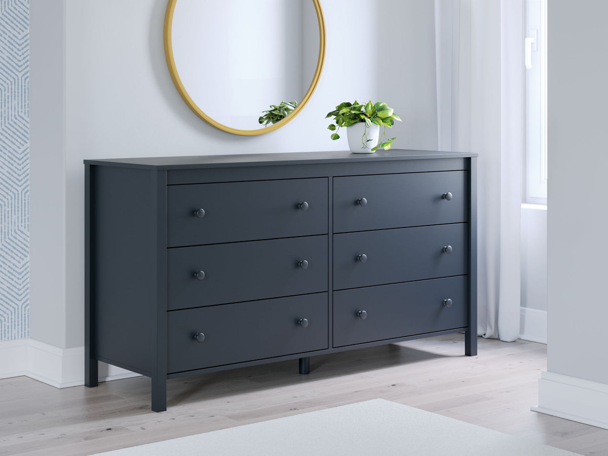 Simmenfort - Six Drawer Dresser - Navy Blue by Ashley – view 2