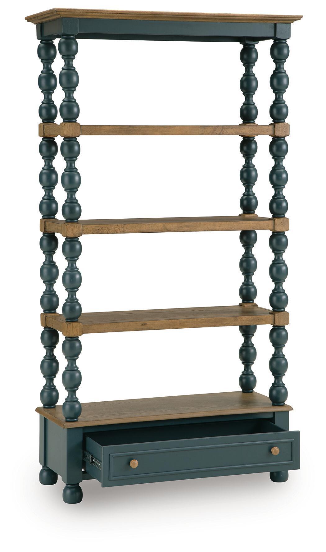 Finnworth - Bookcase - Blue / Brown by Ashley – view 4