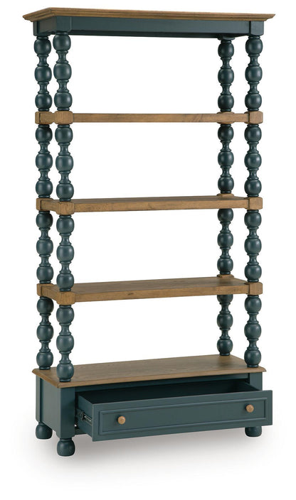 Finnworth - Bookcase - Blue / Brown by Ashley – view 4